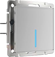 Выключатель сенсорный с подсветкой по Wi-Fi без рамки Werkel 1-кл. серебряный глянцевый картинка